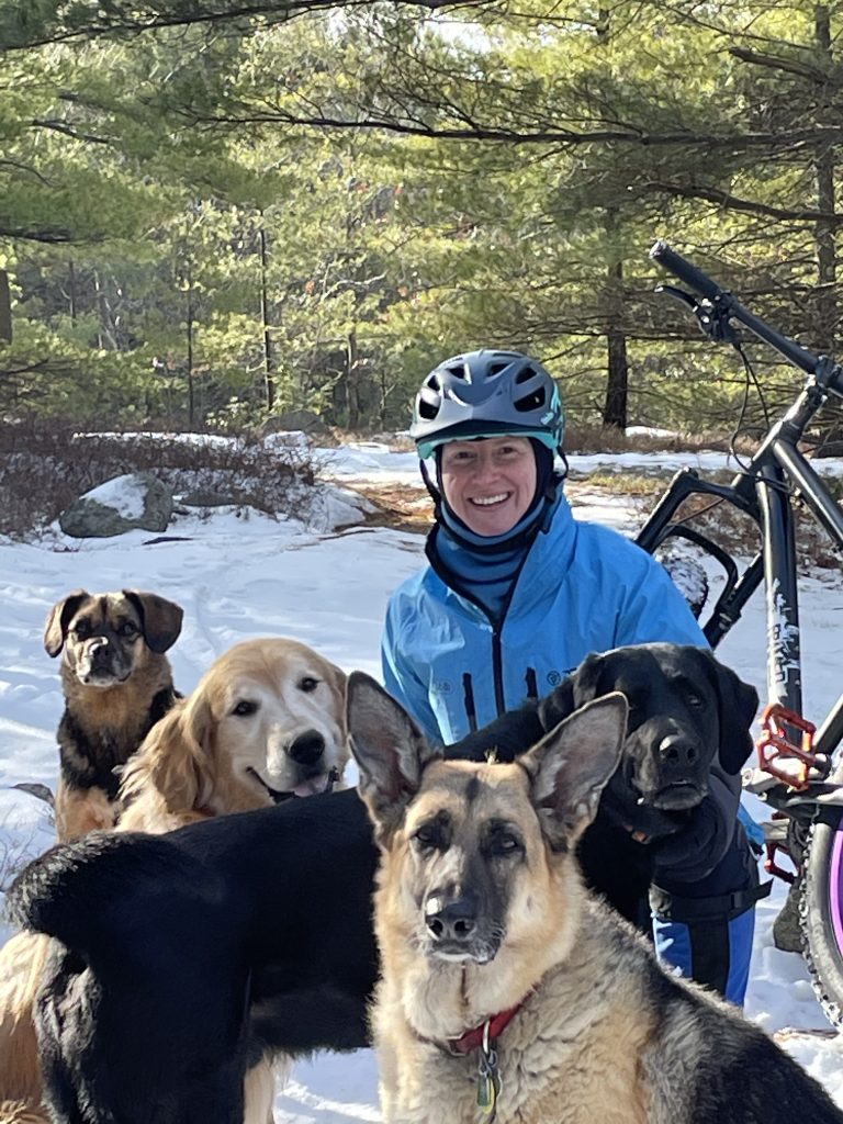 rebecca with dogs